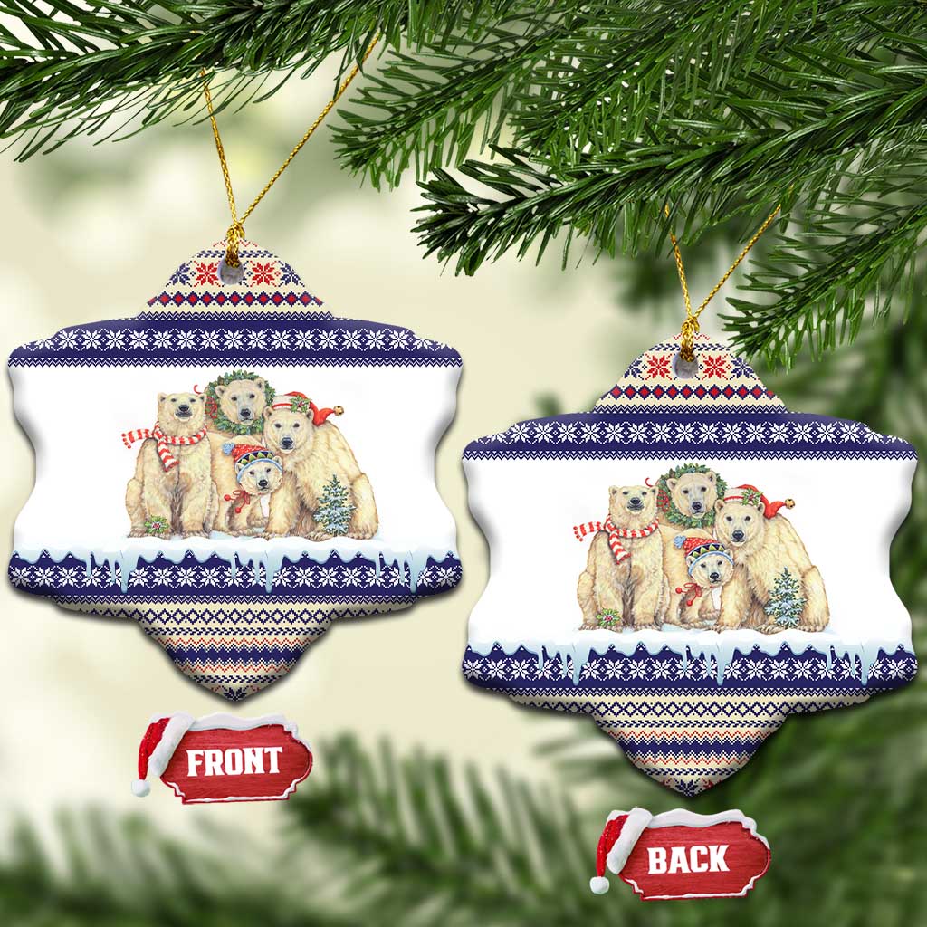 Polar Bears Christma Christmas Ceramic Ornament Xmas Holiday Patterns - Wonder Print Shop