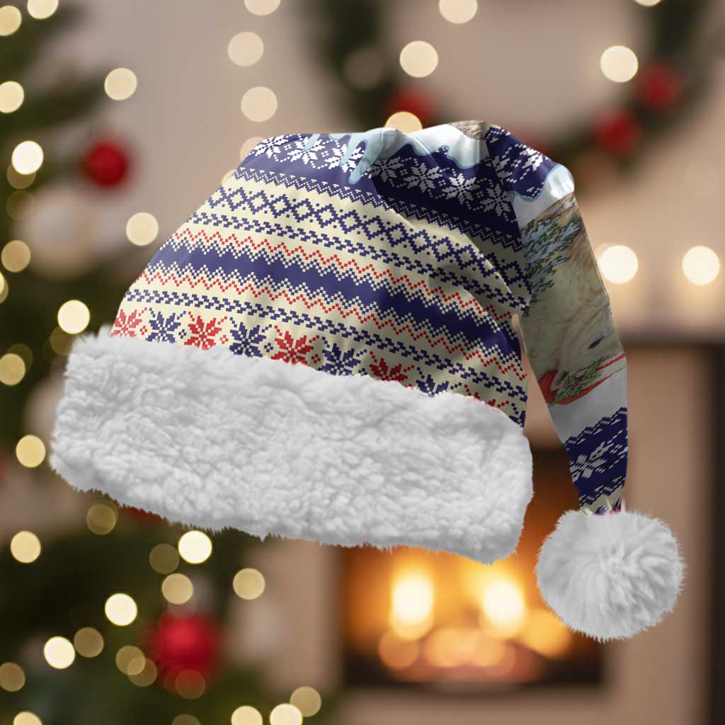Polar Bears Christma Christmas Santa Hat Xmas Holiday Patterns - Wonder Print Shop