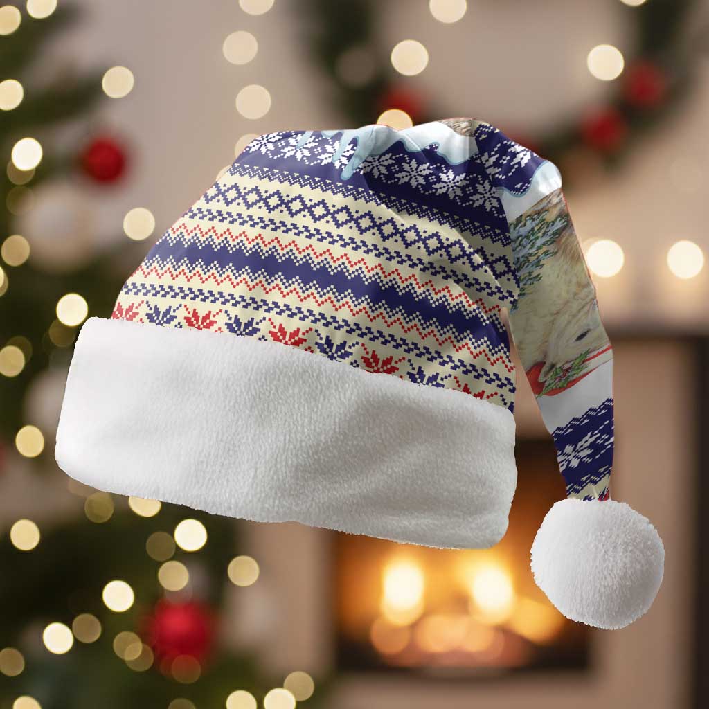Polar Bears Christma Christmas Santa Hat Xmas Holiday Patterns - Wonder Print Shop