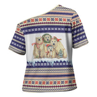 Polar Bears Christma Christmas Cross Shoulder Shirt Xmas Holiday Patterns - Wonder Print Shop