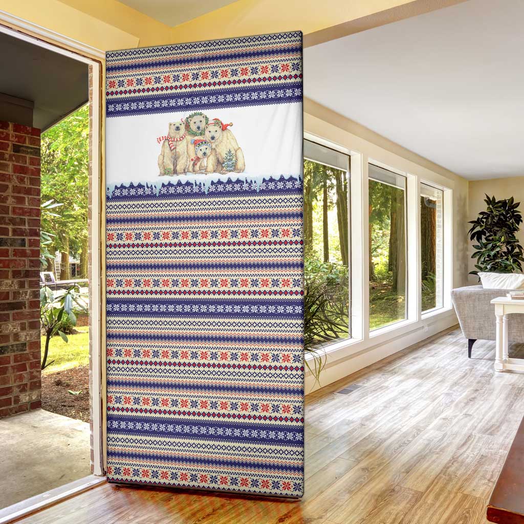 Polar Bears Christma Christmas Door Cover Xmas Holiday Patterns - Wonder Print Shop