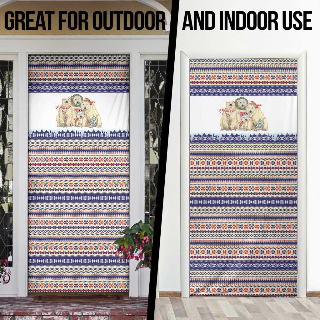 Polar Bears Christma Christmas Door Cover Xmas Holiday Patterns - Wonder Print Shop