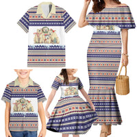Polar Bears Christma Christmas Family Matching Mermaid Dress and Hawaiian Shirt Xmas Holiday Patterns - Wonder Print Shop