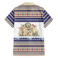 Polar Bears Christma Christmas Family Matching Off The Shoulder Long Sleeve Dress and Hawaiian Shirt Xmas Holiday Patterns - Wonder Print Shop