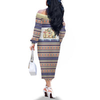 Polar Bears Christma Christmas Family Matching Off The Shoulder Long Sleeve Dress and Hawaiian Shirt Xmas Holiday Patterns - Wonder Print Shop