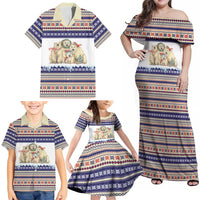 Polar Bears Christma Christmas Family Matching Off Shoulder Maxi Dress and Hawaiian Shirt Xmas Holiday Patterns - Wonder Print Shop