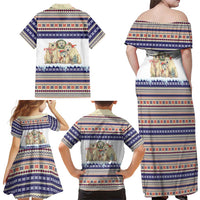 Polar Bears Christma Christmas Family Matching Off Shoulder Maxi Dress and Hawaiian Shirt Xmas Holiday Patterns - Wonder Print Shop