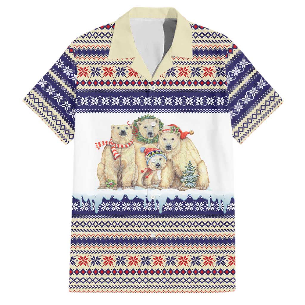 Polar Bears Christma Christmas Family Matching Puletasi and Hawaiian Shirt Xmas Holiday Patterns - Wonder Print Shop