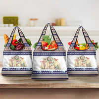 Polar Bears Christma Christmas Grocery Bag Xmas Holiday Patterns - Wonder Print Shop