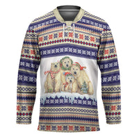 Polar Bears Christma Christmas Hockey Jersey Xmas Holiday Patterns - Wonder Print Shop