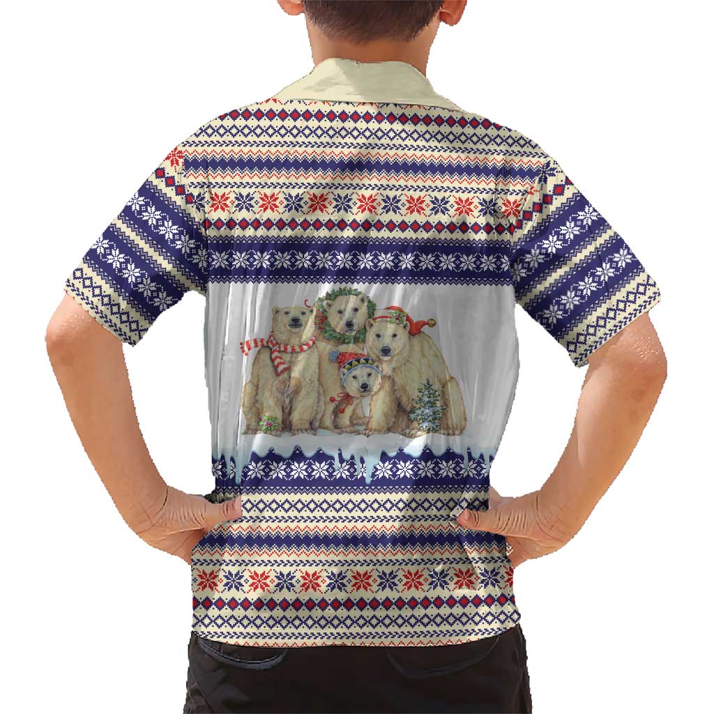 Polar Bears Christma Christmas Kid Hawaiian Shirt Xmas Holiday Patterns - Wonder Print Shop