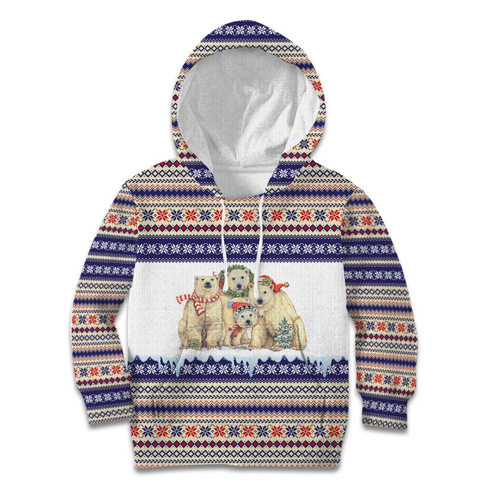 Polar Bears Christma Christmas Kid Hoodie Xmas Holiday Patterns - Wonder Print Shop