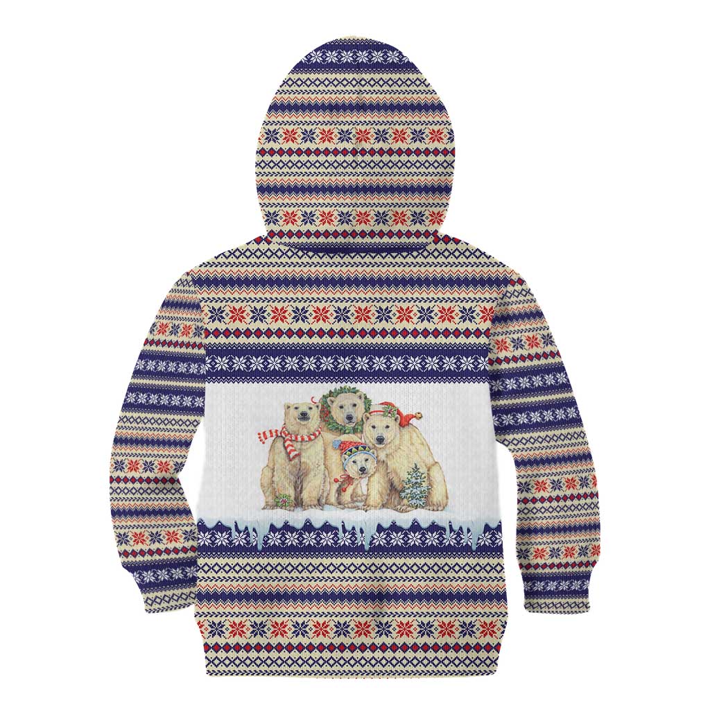 Polar Bears Christma Christmas Kid Hoodie Xmas Holiday Patterns - Wonder Print Shop