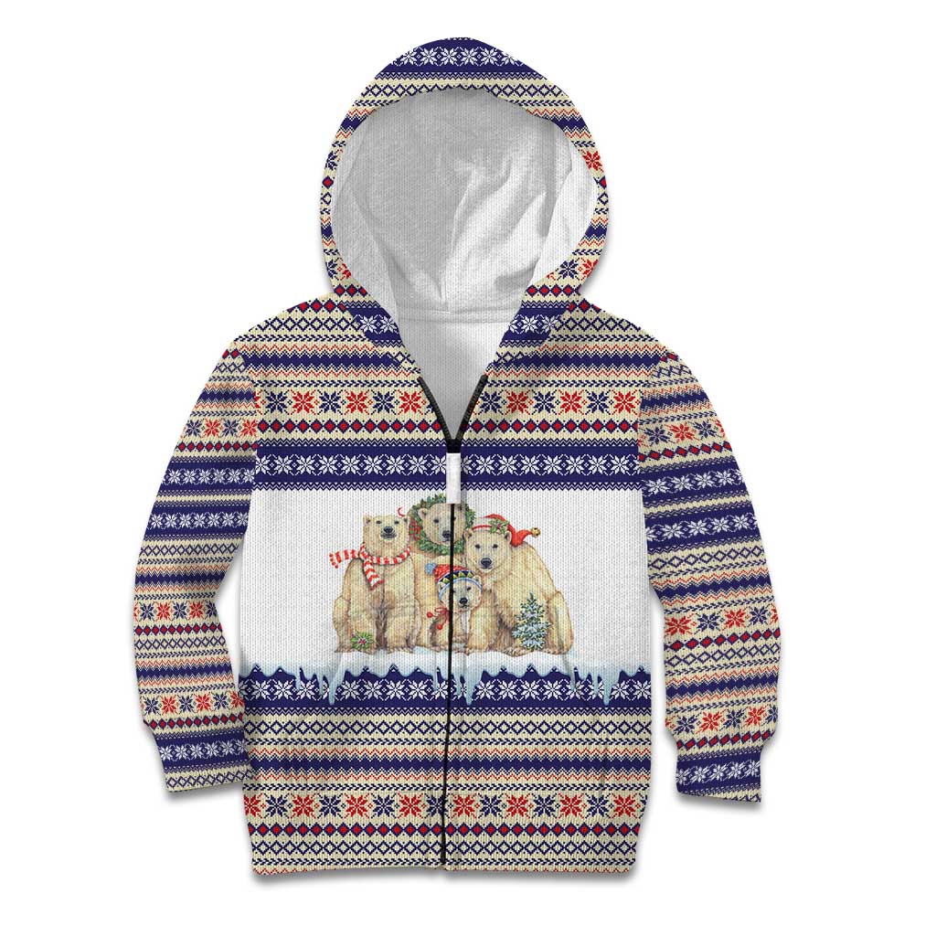 Polar Bears Christma Christmas Kid Hoodie Xmas Holiday Patterns - Wonder Print Shop
