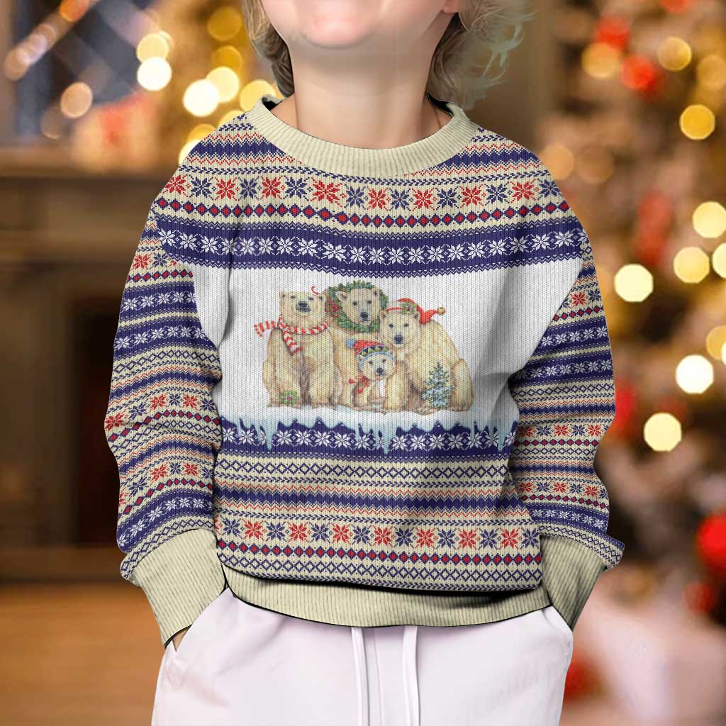 Polar Bears Christma Christmas Kid Ugly Christmas Sweater Xmas Holiday Patterns - Wonder Print Shop