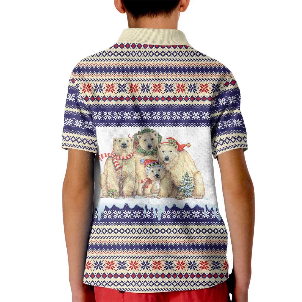 Polar Bears Christma Christmas Kid Polo Shirt Xmas Holiday Patterns - Wonder Print Shop