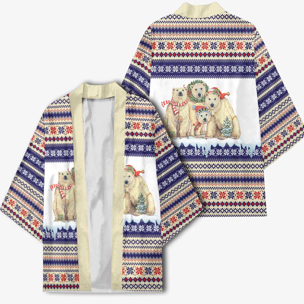 Polar Bears Christma Christmas Kimono Xmas Holiday Patterns - Wonder Print Shop