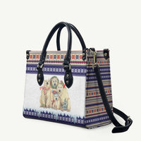 Polar Bears Christma Christmas Leather Bag Xmas Holiday Patterns - Wonder Print Shop
