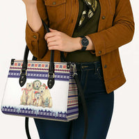 Polar Bears Christma Christmas Leather Bag Xmas Holiday Patterns - Wonder Print Shop