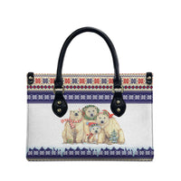 Polar Bears Christma Christmas Leather Bag Xmas Holiday Patterns - Wonder Print Shop