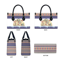Polar Bears Christma Christmas Leather Bag Xmas Holiday Patterns - Wonder Print Shop