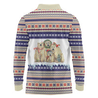 Polar Bears Christma Christmas Long Sleeve Polo Shirt Xmas Holiday Patterns - Wonder Print Shop