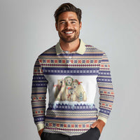 Polar Bears Christma Christmas Long Sleeve Polo Shirt Xmas Holiday Patterns - Wonder Print Shop