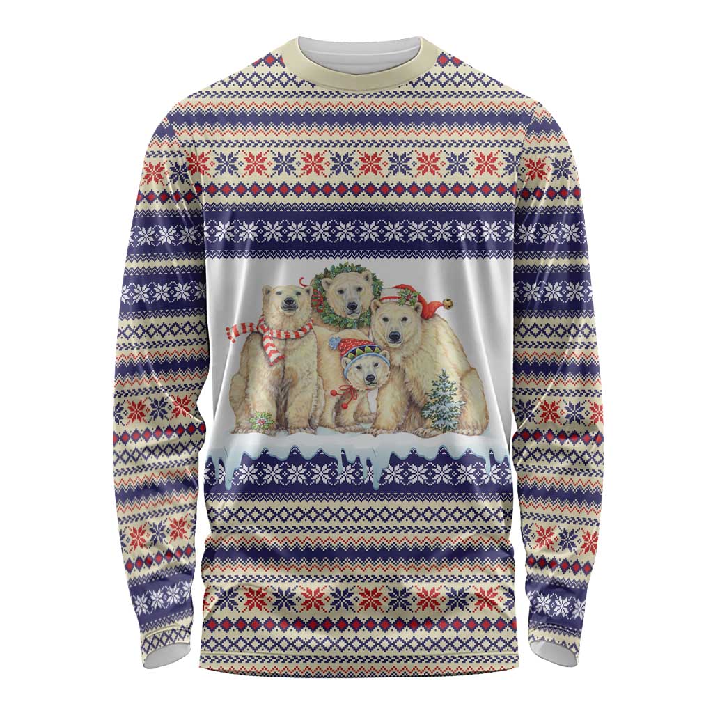 Polar Bears Christma Christmas Long Sleeve Shirt Xmas Holiday Patterns - Wonder Print Shop