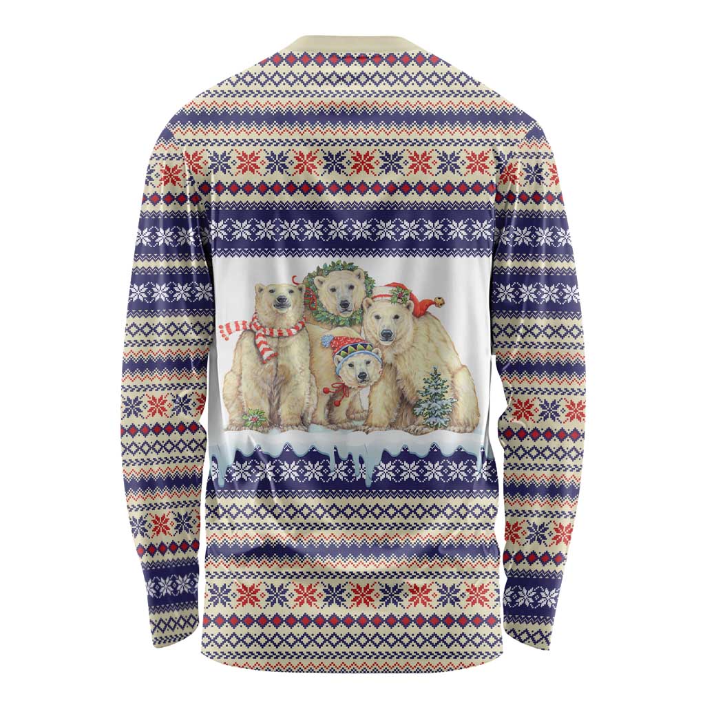 Polar Bears Christma Christmas Long Sleeve Shirt Xmas Holiday Patterns - Wonder Print Shop