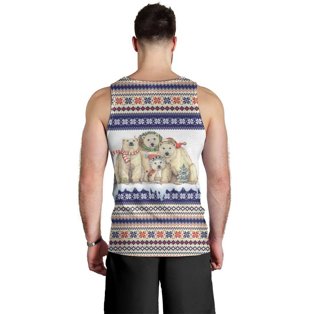 Polar Bears Christma Christmas Men Tank Top Xmas Holiday Patterns - Wonder Print Shop