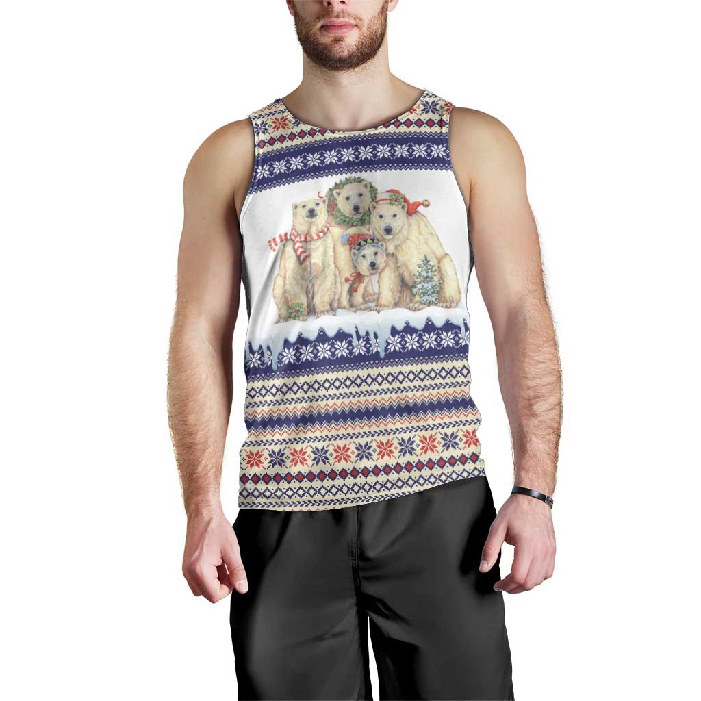 Polar Bears Christma Christmas Men Tank Top Xmas Holiday Patterns - Wonder Print Shop