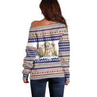 Polar Bears Christma Christmas Off Shoulder Sweater Xmas Holiday Patterns - Wonder Print Shop