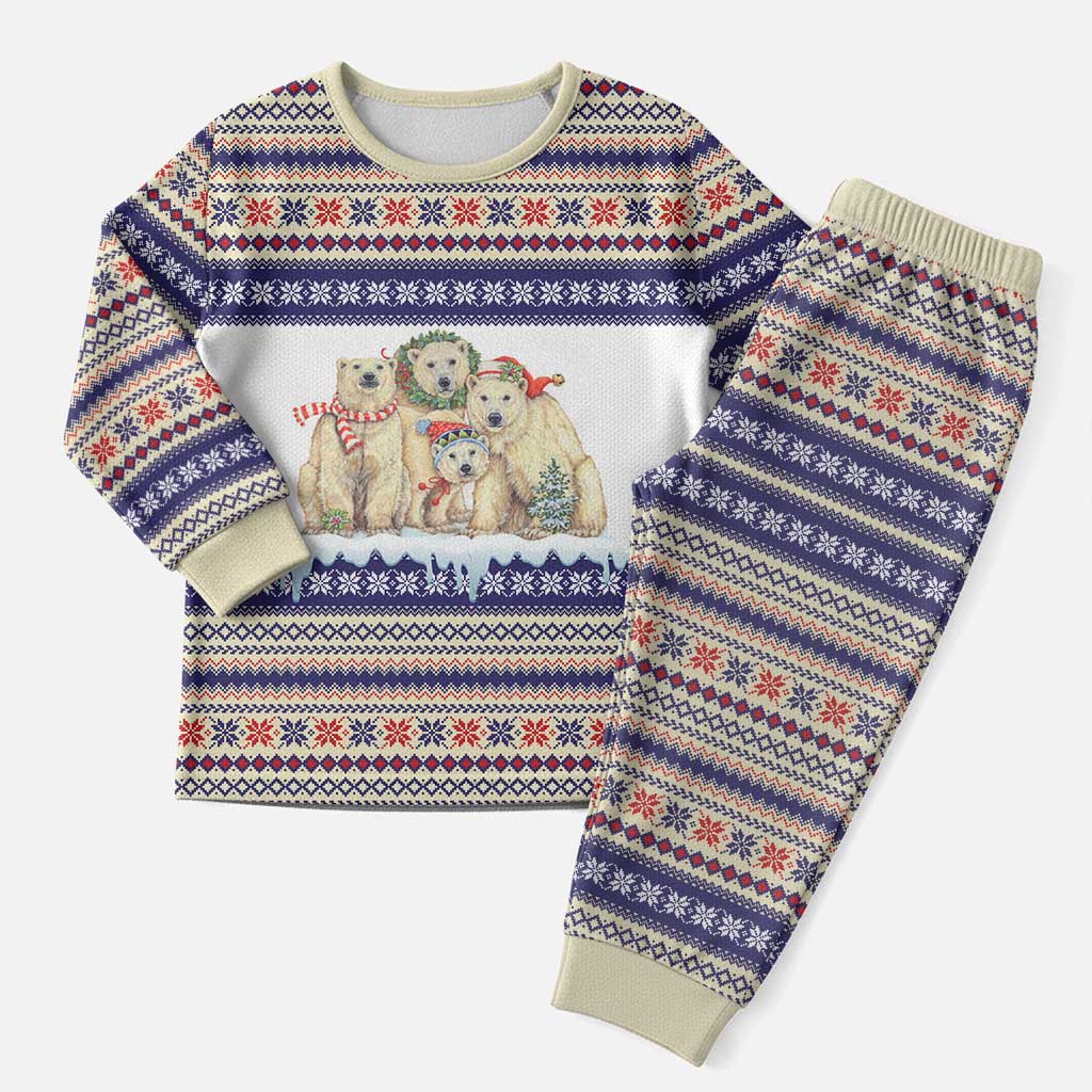Polar Bears Christma Christmas Pajama Set Xmas Holiday Patterns - Wonder Print Shop