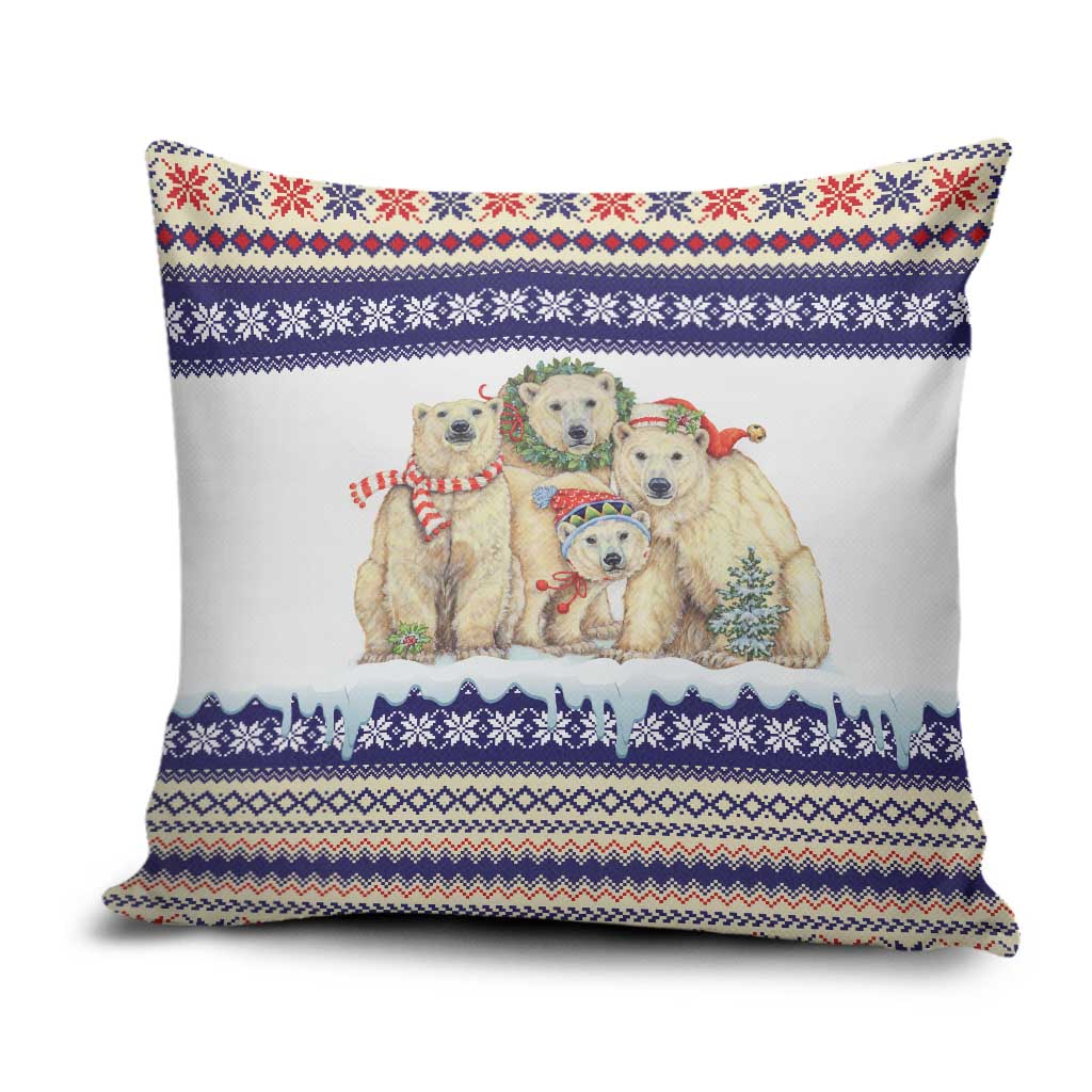 Polar Bears Christma Christmas Pillow Cover Xmas Holiday Patterns - Wonder Print Shop