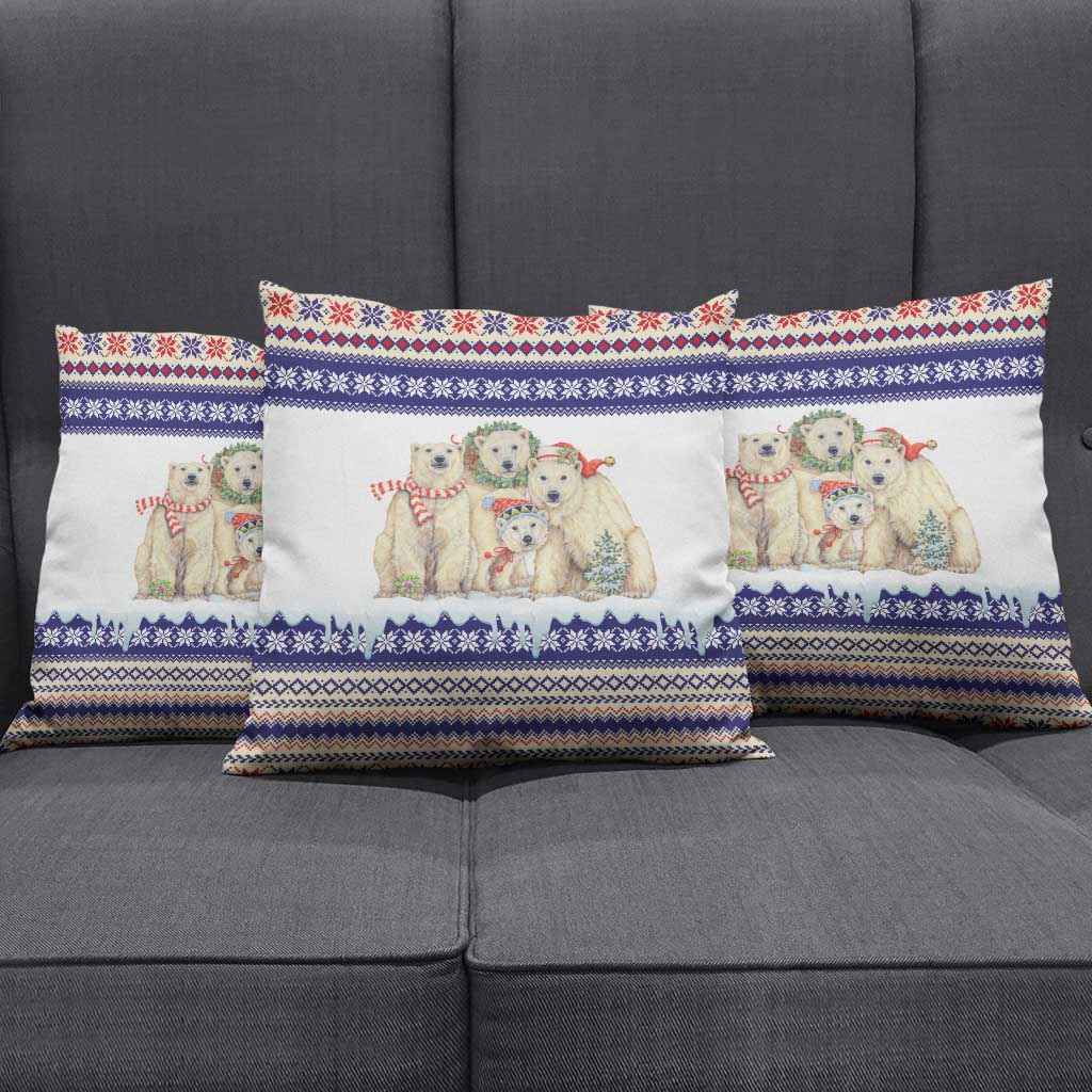 Polar Bears Christma Christmas Pillow Cover Xmas Holiday Patterns - Wonder Print Shop