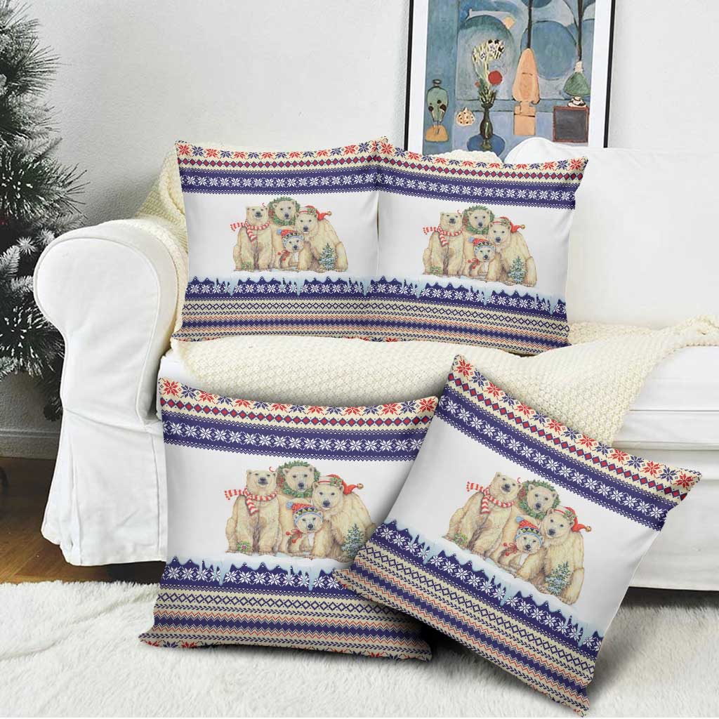 Polar Bears Christma Christmas Pillow Cover Xmas Holiday Patterns - Wonder Print Shop
