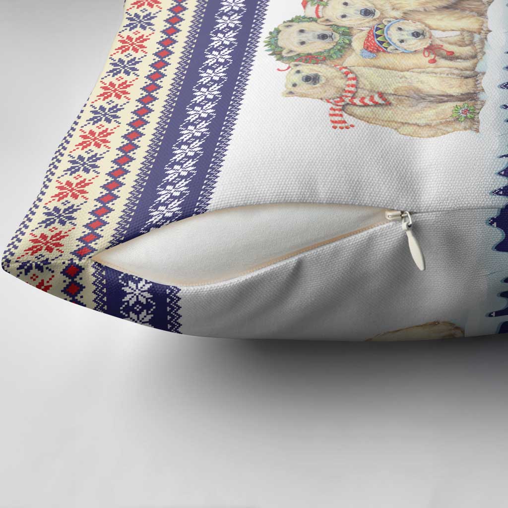 Polar Bears Christma Christmas Pillow Cover Xmas Holiday Patterns - Wonder Print Shop