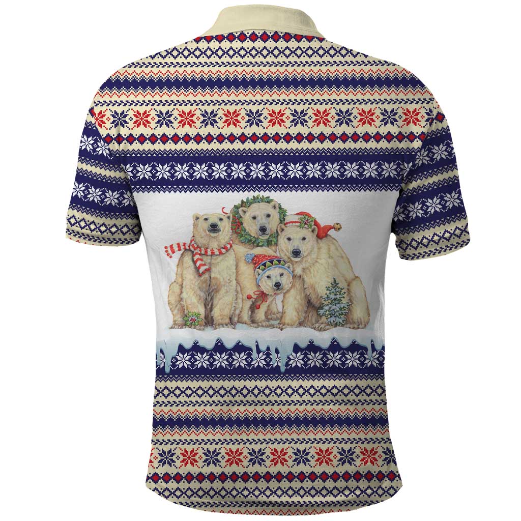 Polar Bears Christma Christmas Polo Shirt Xmas Holiday Patterns - Wonder Print Shop