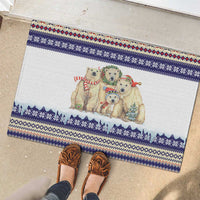 Polar Bears Christma Christmas Rubber Doormat Xmas Holiday Patterns - Wonder Print Shop