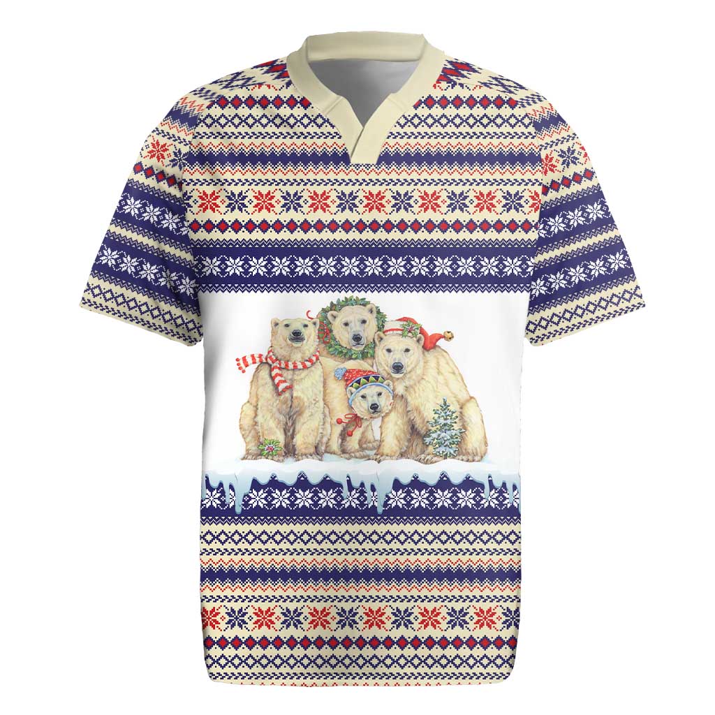 Polar Bears Christma Christmas Rugby Jersey Xmas Holiday Patterns - Wonder Print Shop