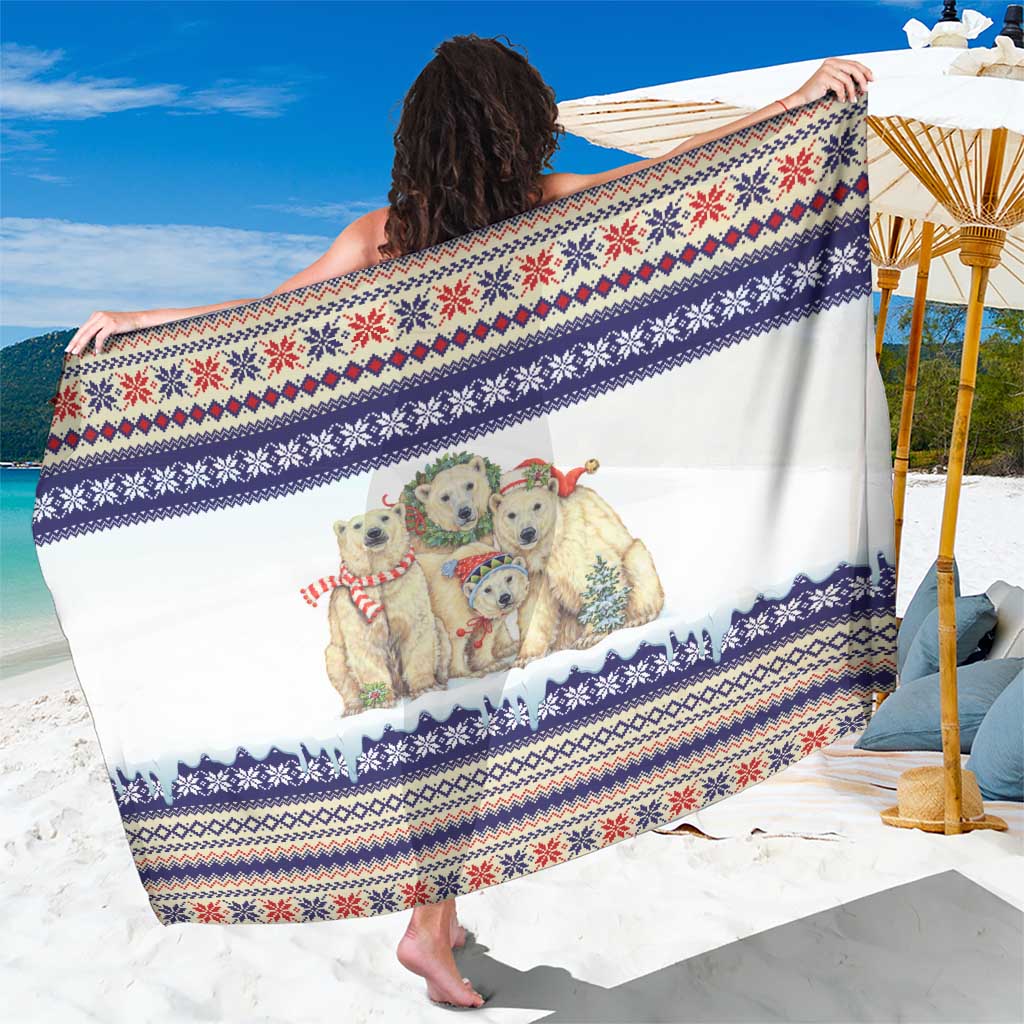 Polar Bears Christma Christmas Sarong Xmas Holiday Patterns - Wonder Print Shop