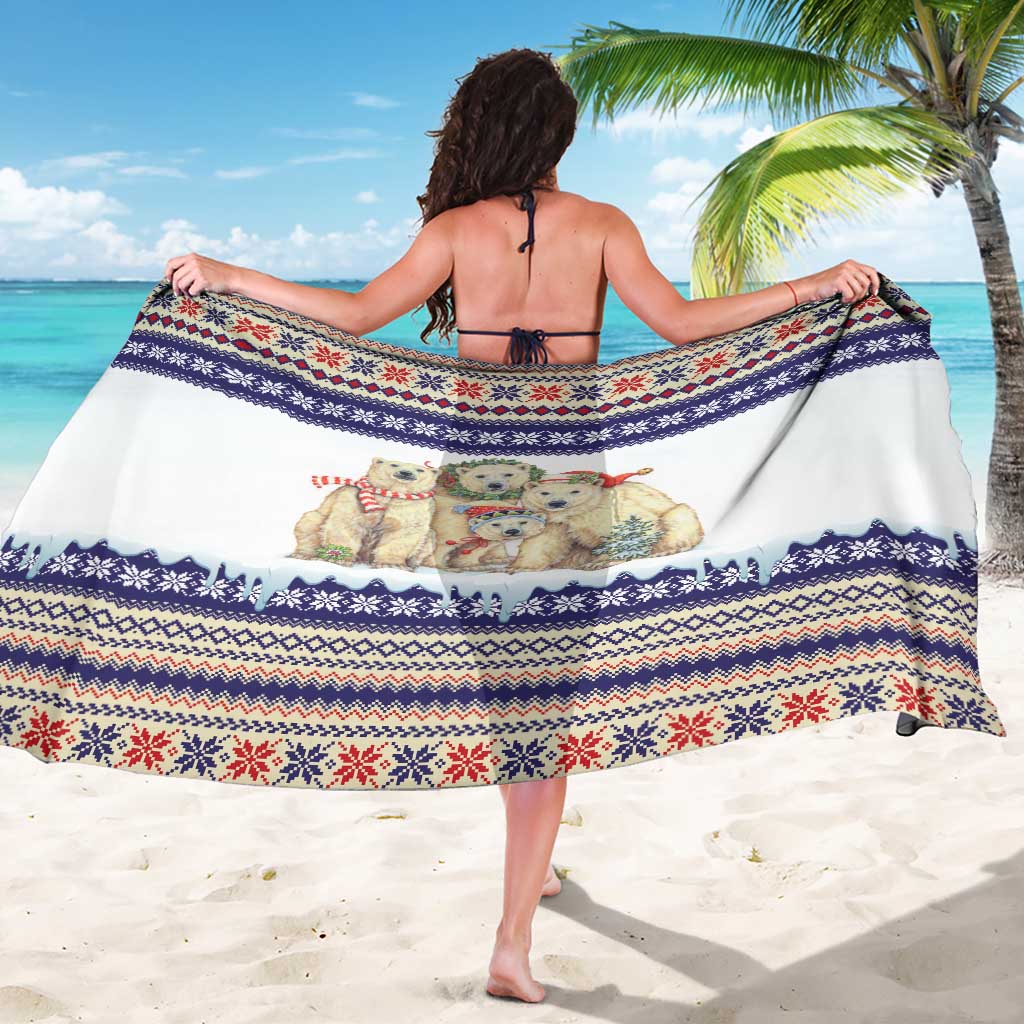 Polar Bears Christma Christmas Sarong Xmas Holiday Patterns - Wonder Print Shop