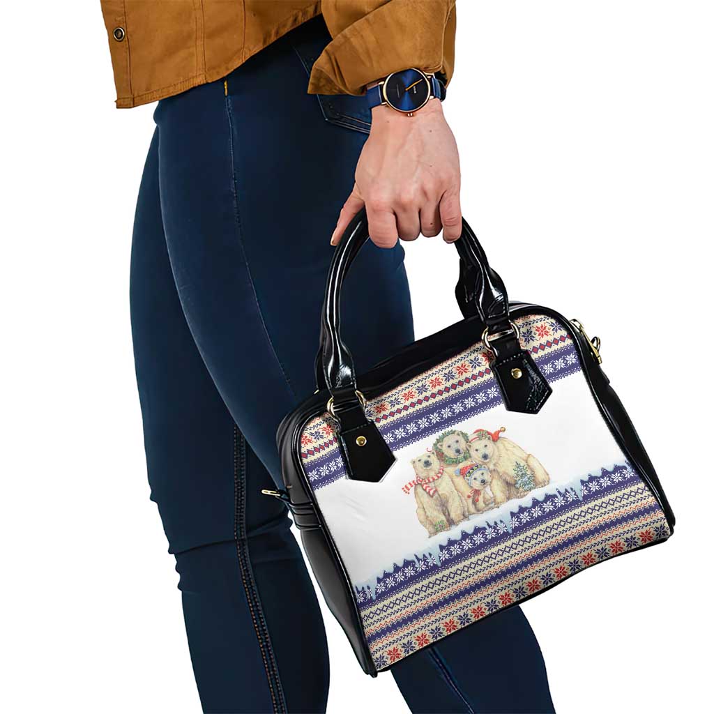 Polar Bears Christma Christmas Shoulder Handbag Xmas Holiday Patterns - Wonder Print Shop