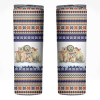 Polar Bears Christma Christmas Skinny Tumbler Xmas Holiday Patterns - Wonder Print Shop