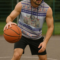 Polar Bears Christma Christmas Sleeveless Hoodie Xmas Holiday Patterns - Wonder Print Shop