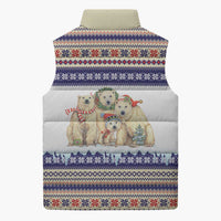 Polar Bears Christma Christmas Sleeveless Puffer Jacket Xmas Holiday Patterns - Wonder Print Shop
