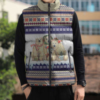 Polar Bears Christma Christmas Sleeveless Puffer Jacket Xmas Holiday Patterns - Wonder Print Shop