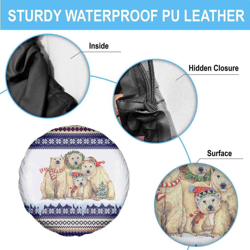 Polar Bears Christma Christmas Spare Tire Cover Xmas Holiday Patterns - Wonder Print Shop