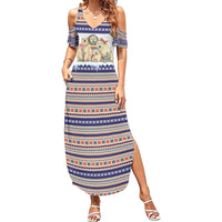 Polar Bears Christma Christmas Summer Maxi Dress Xmas Holiday Patterns - Wonder Print Shop