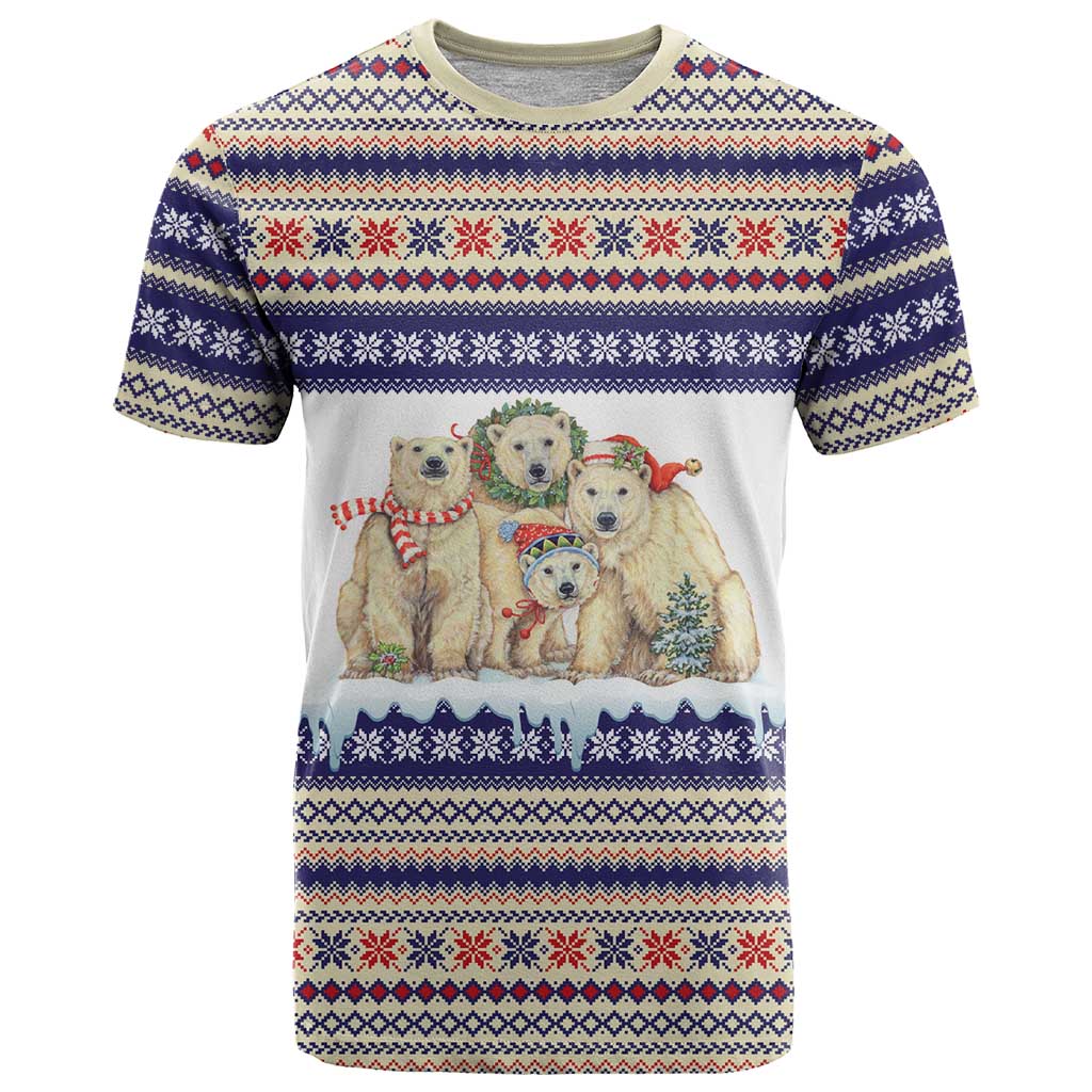 Polar Bears Christma Christmas T Shirt Xmas Holiday Patterns - Wonder Print Shop